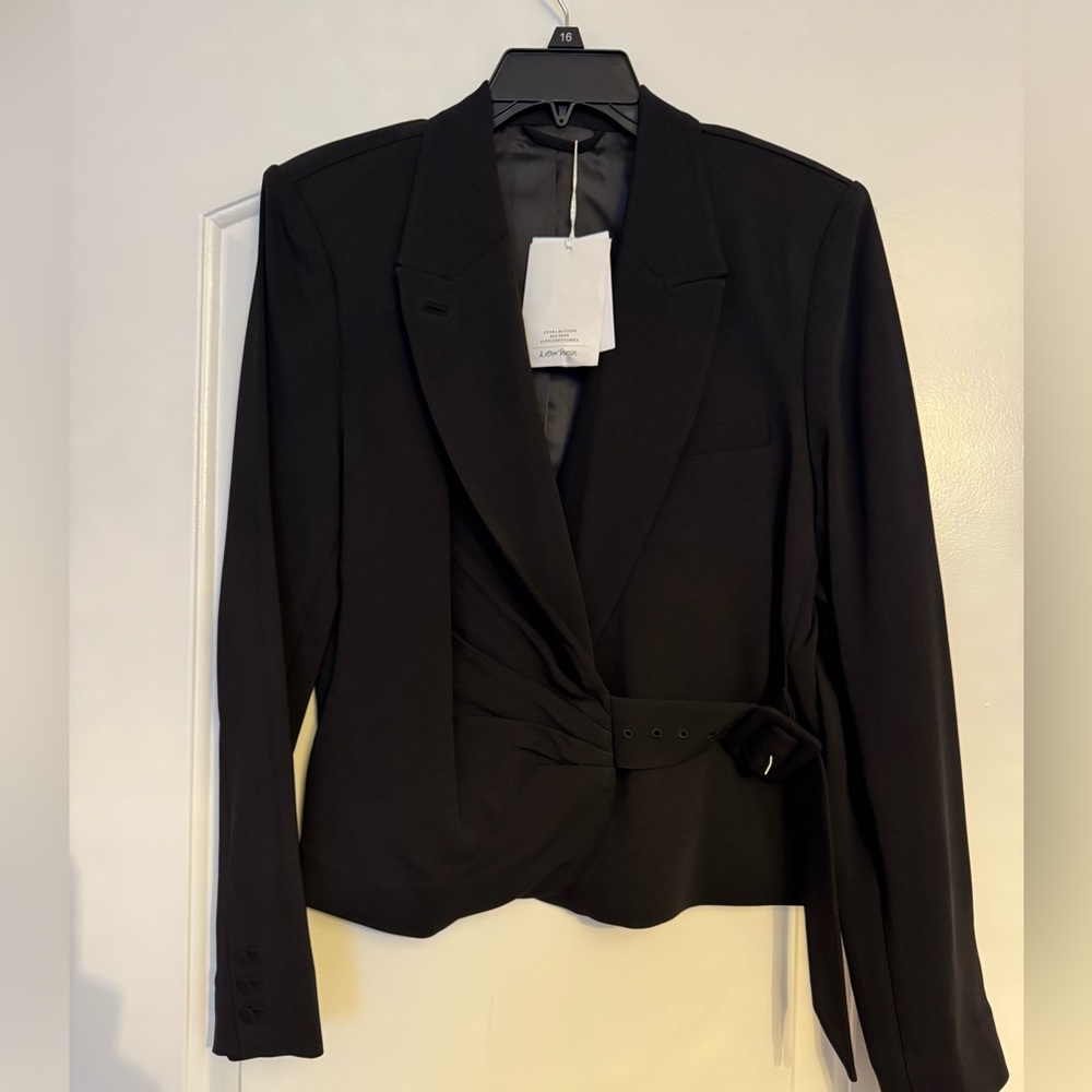 & Other Stories Black Blazer with Belted Waist, Size 10, New with Tags